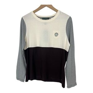 Lauren Ralph Lauren Active Sz Large Vintage Colorblock Tee Snowflake Logo NWT